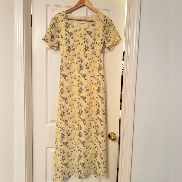 Vintage floral yellow dress - Picture 5 of 5